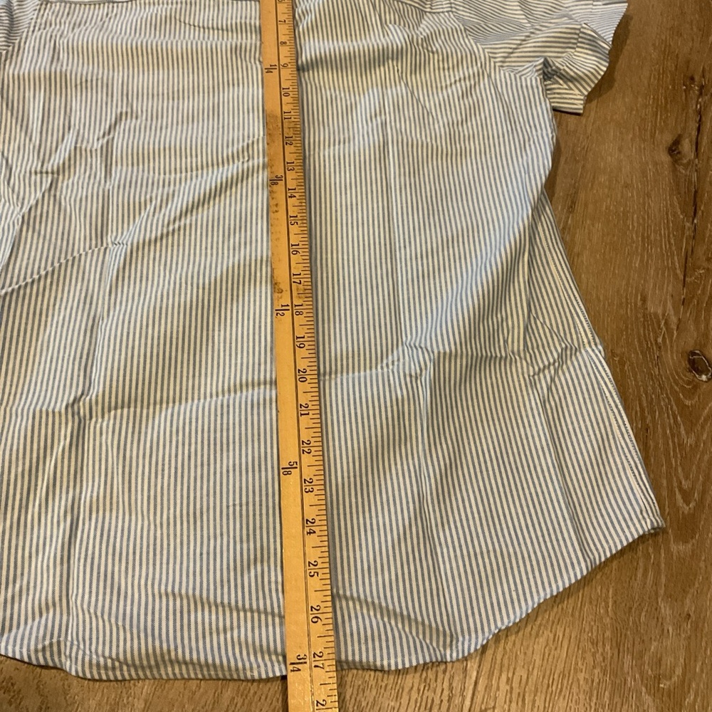 Tommy Hilfiger - Butter Down Short Sleeve Striped Shirt - Blue - Ladies Size 8 - Picture 11 of 11